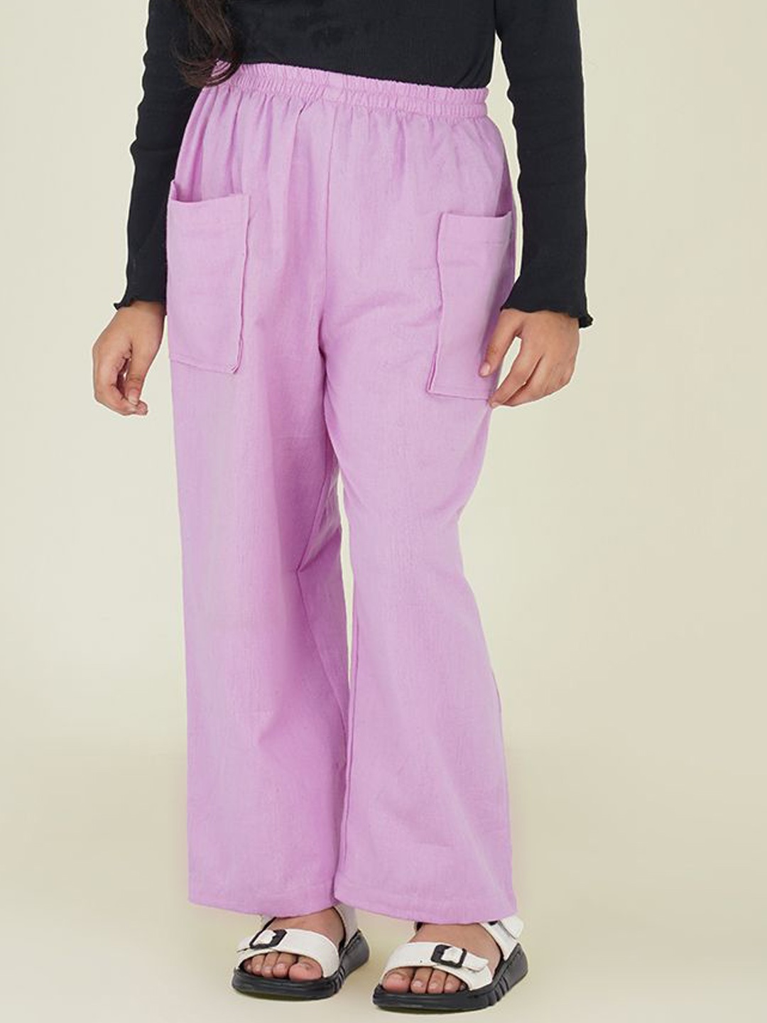

SPARSA Unisex Kids Relaxed Loose Fit Trousers, Lavender