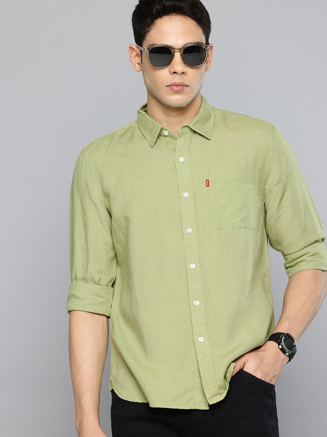

Levis Slim Fit Casual Shirt, Green