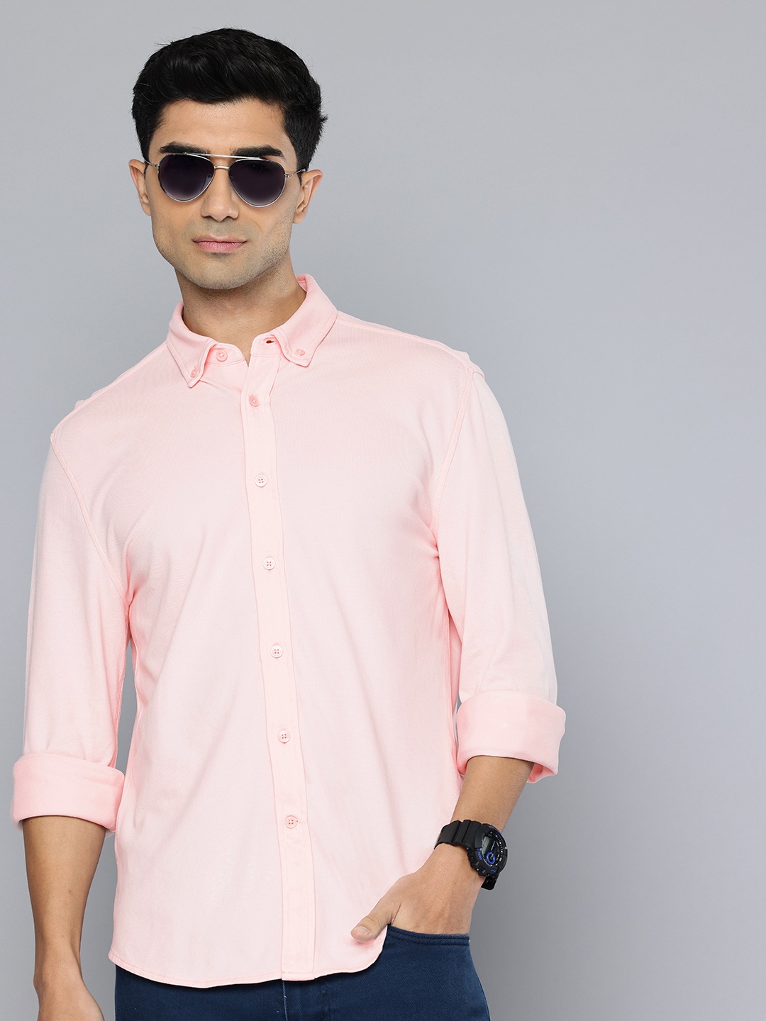 

Levis Slim Fit Button-Down Collar Casual Shirt, Pink