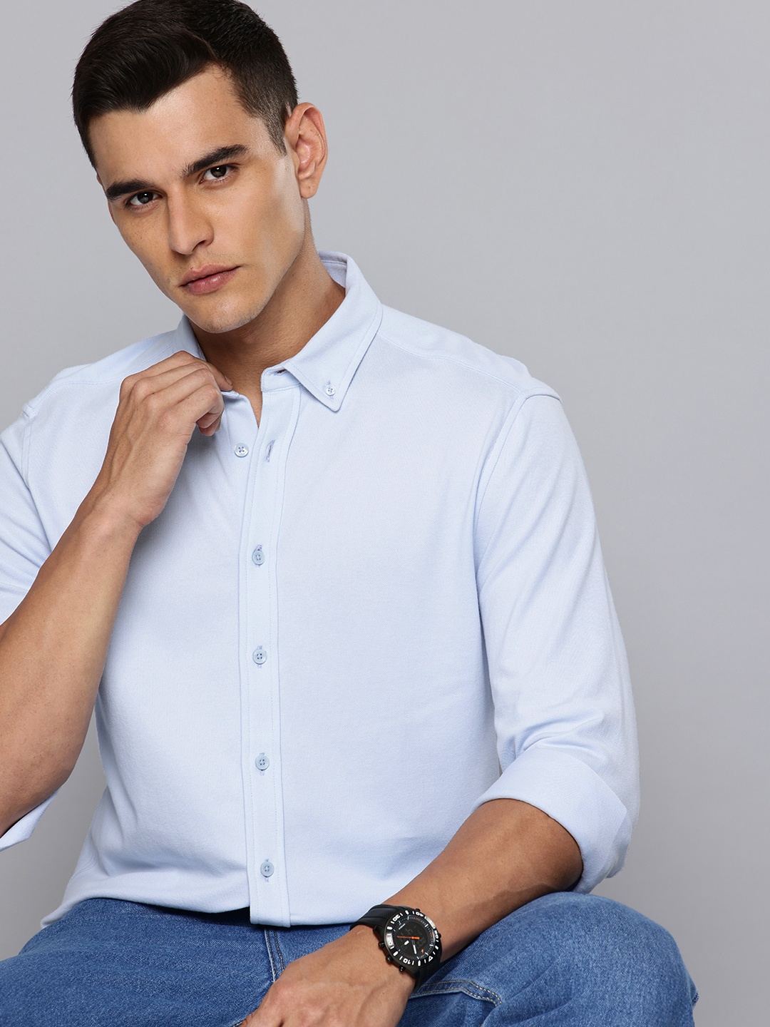

Levis Button-Down Collar Slim Fit Casual Shirt, Blue
