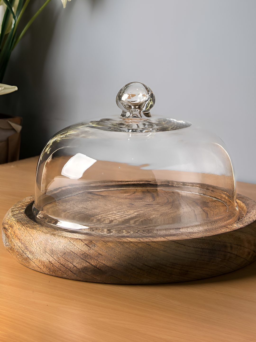 

Homesake Brown Wooden Cake Stand