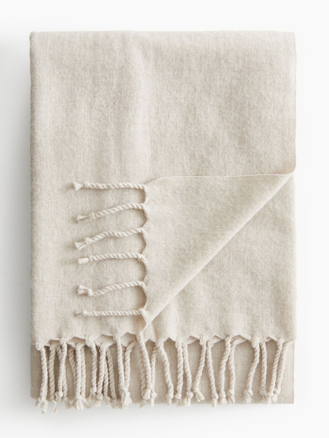 

H&M Beige-Coloured Wool-Blend Blanket
