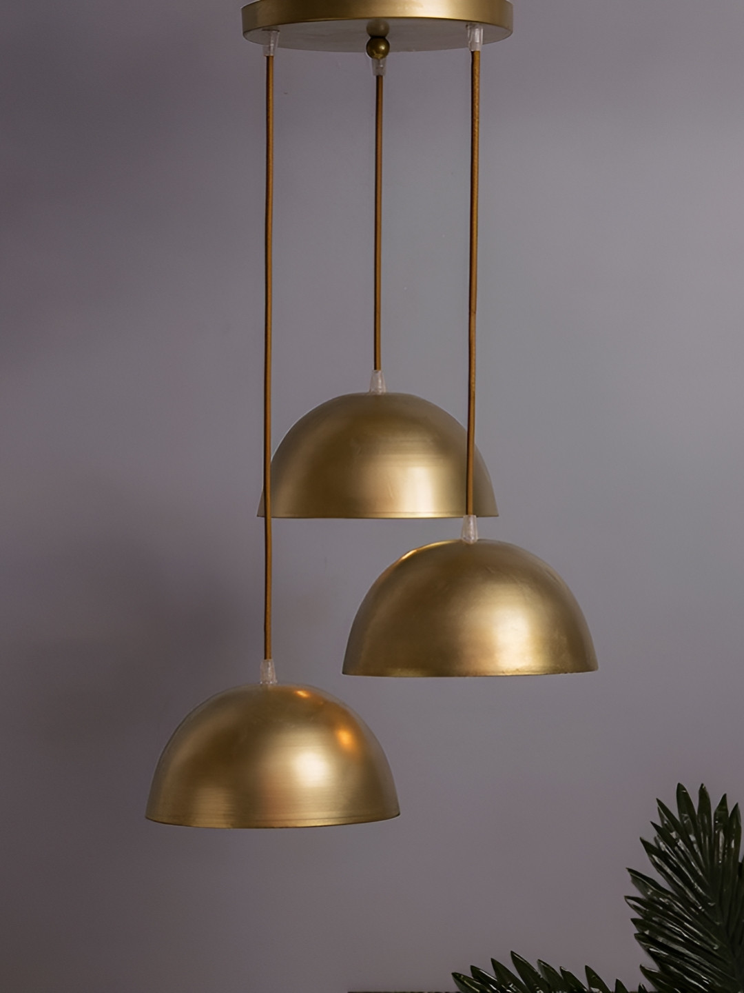 

Homesake Gold-Toned Cluster Lights Pendant Semi-Sphere Ceiling Lamp