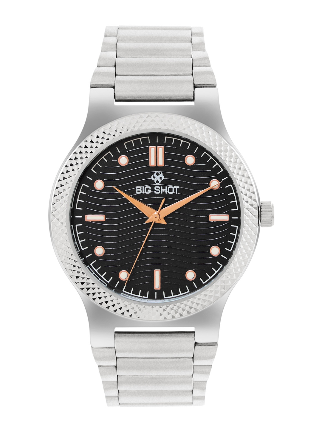 

BIG SHOT Men Stainless Steel Bracelet Style Straps Analogue Watch BSM007B, Brown