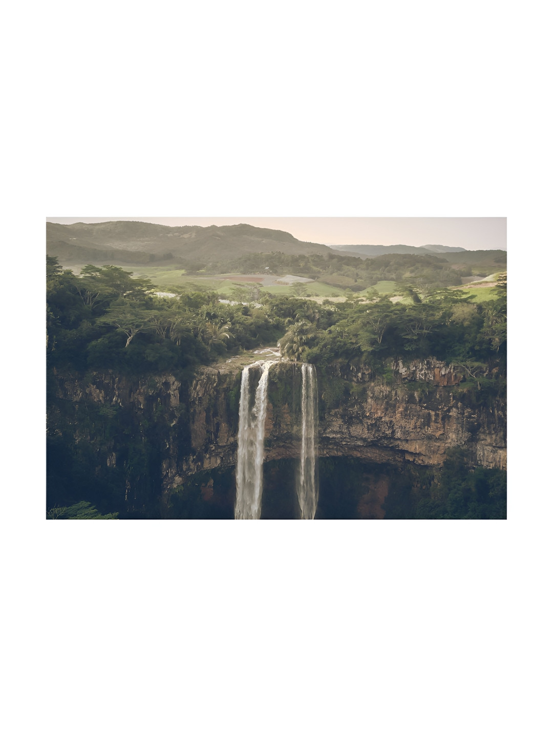 

Inephos Green And Blue Printed Canvas Wall Art