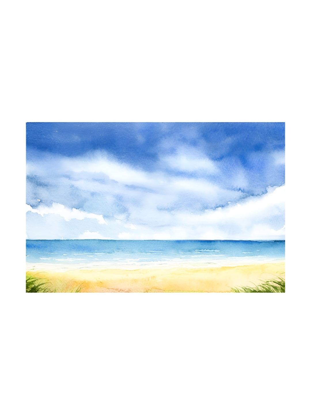 

Inephos Blue & White Printed Canvas Wall Art