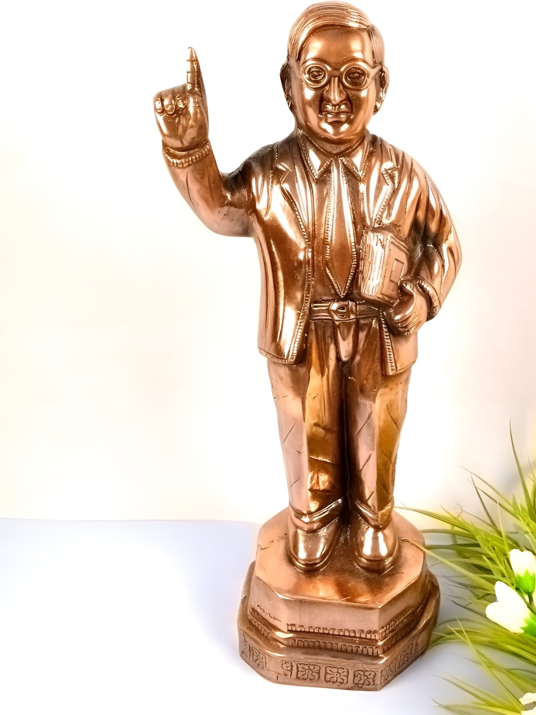 

apka mart Bronze-Toned Dr. Ambedkar Statue Figurine Showpiece