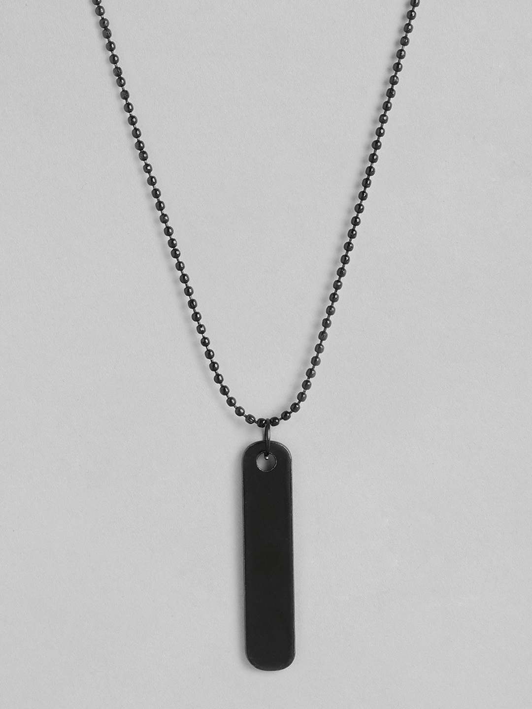 

PARIS HAMILTON Unisex Geometric Pendant with Chain, Black