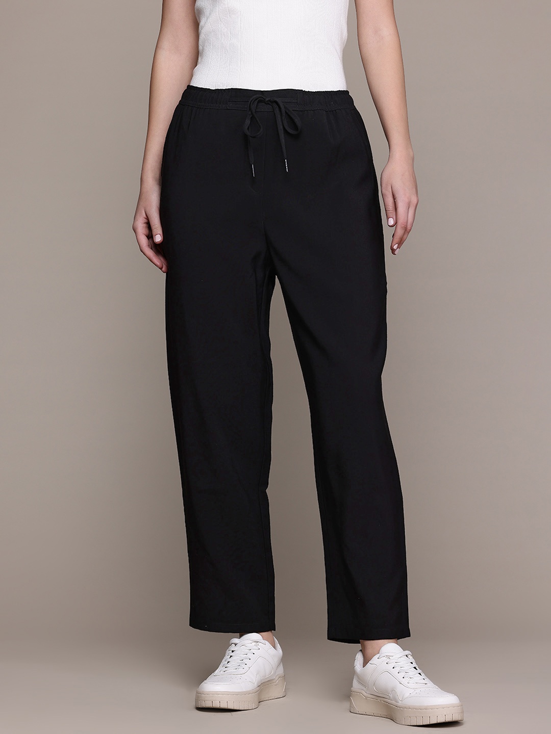 

MANGO Women Trousers, Black