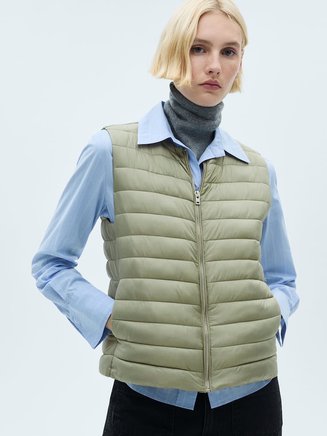

MANGO Padded Jacket, Beige