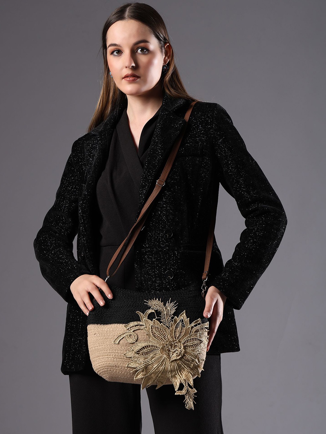 

ENSAC Structured Sling Bag, Beige