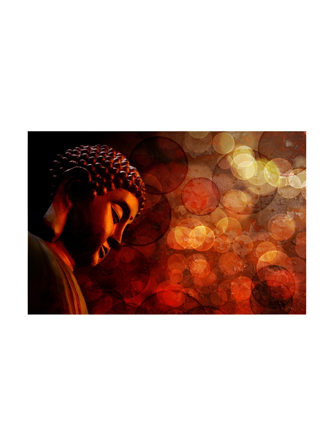 

Inephos Red & Brown Religious Printed Canvas Wall Art