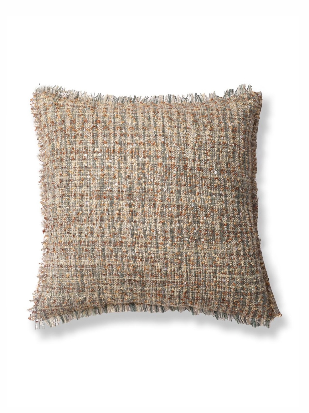 

ONSETHOMES Dastaan Beige Self Design Square Cushion Covers