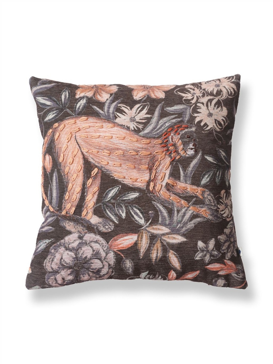 

ONSETHOMES Dastaan Brown & Grey Embroidered Square Cushion Covers