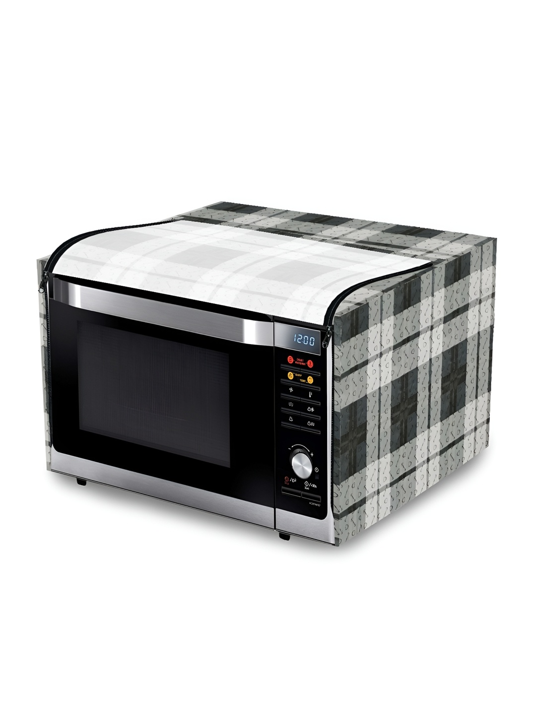 

KANUSHI INDUSTRIES Black & White Printed Microwave Oven Cover