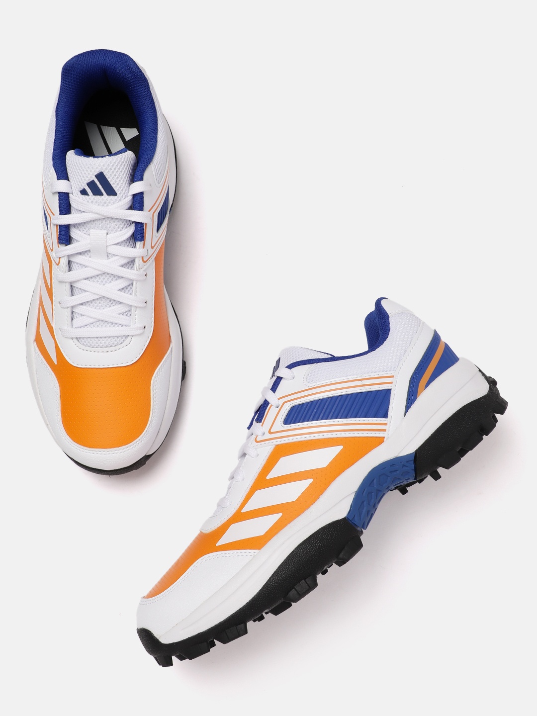 

ADIDAS Unisex Colourblocked Cri Yard Cricket Shoes, Orange