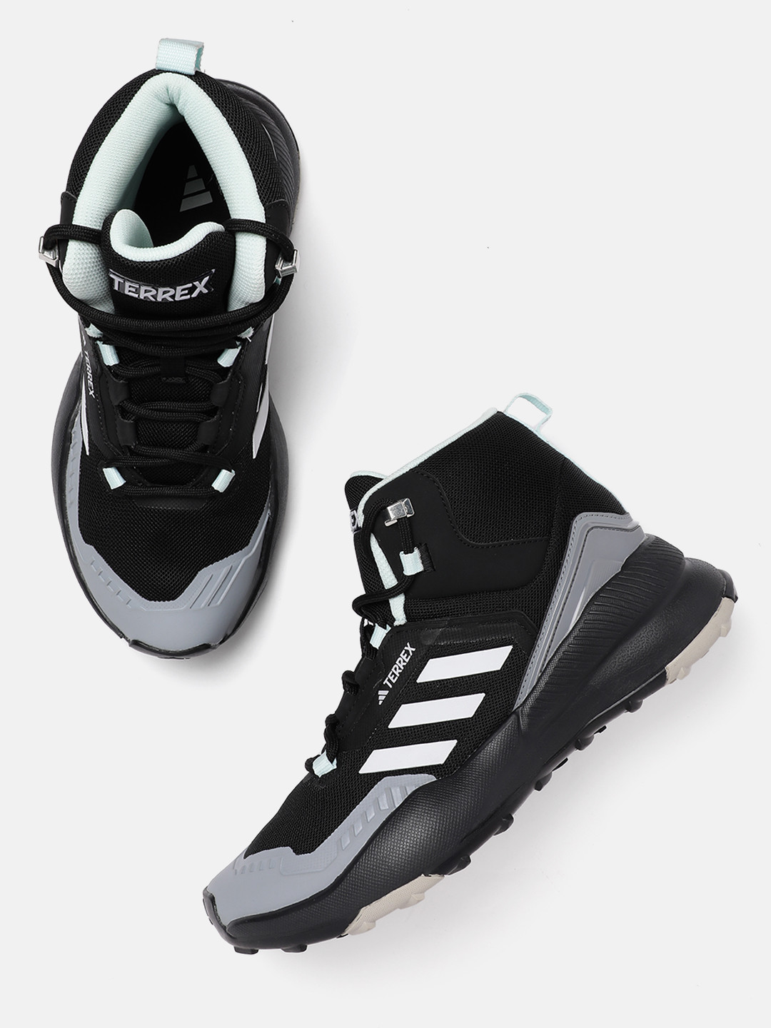 

ADIDAS Men Mid-Top Trekking Shoes, Black