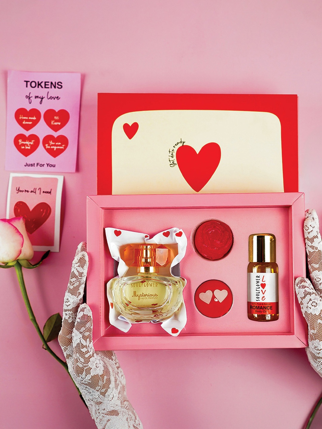 

Soulflower Set Of 6 Get Date Ready Gift Set, Pink