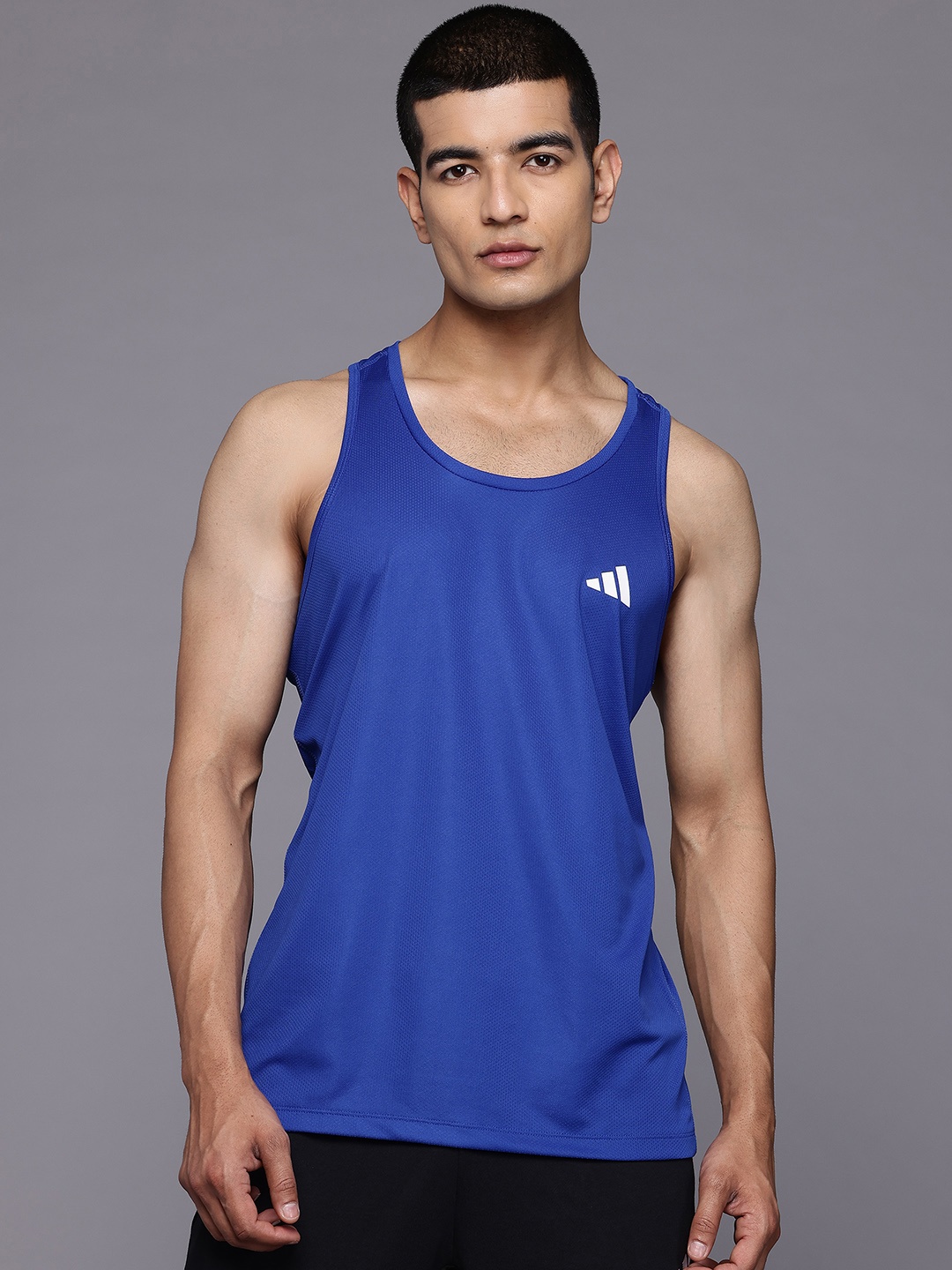 

ADIDAS Men Printed Tank, Blue