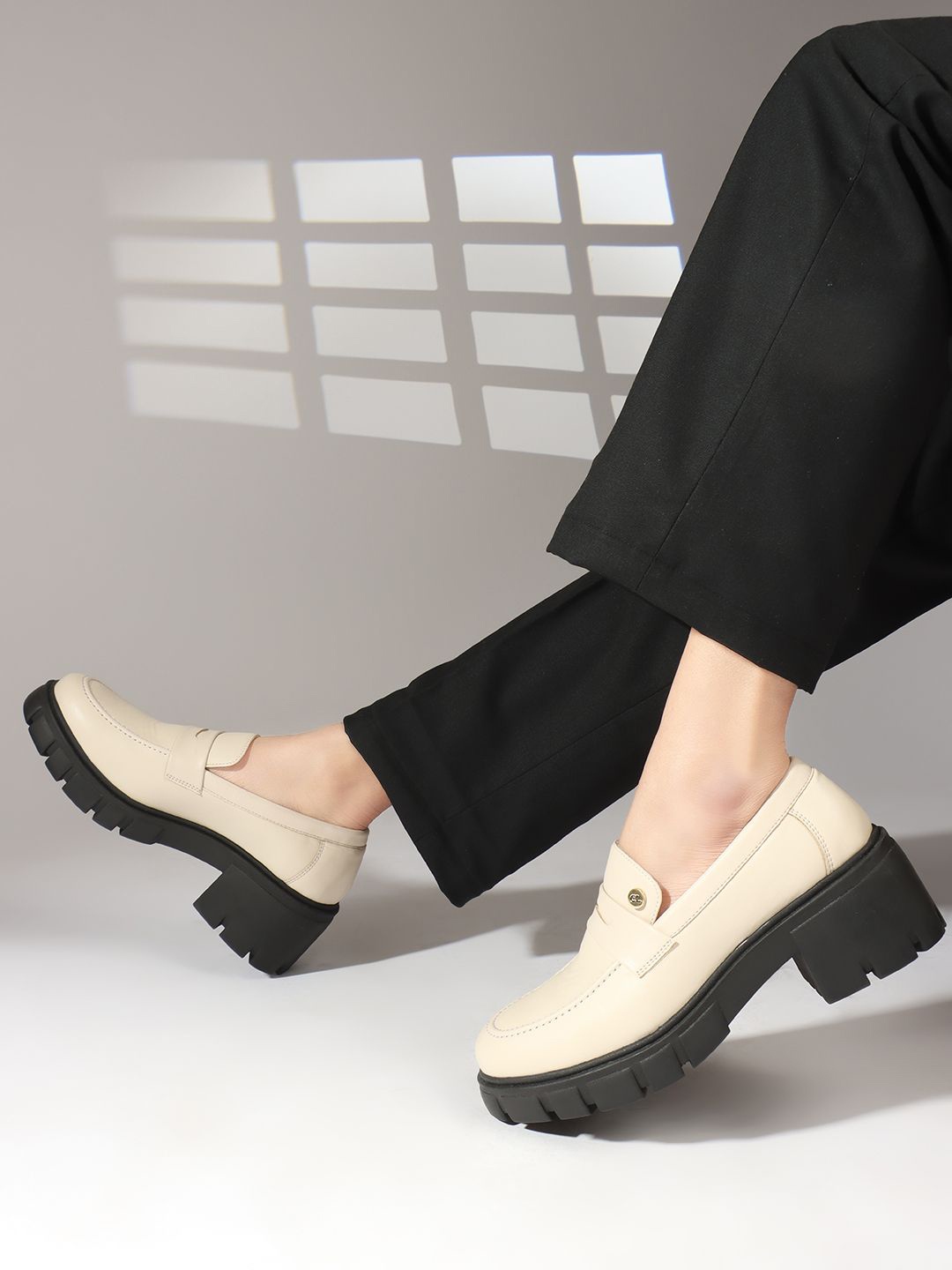 

Carlton London Women Slip-On Loafers, Beige