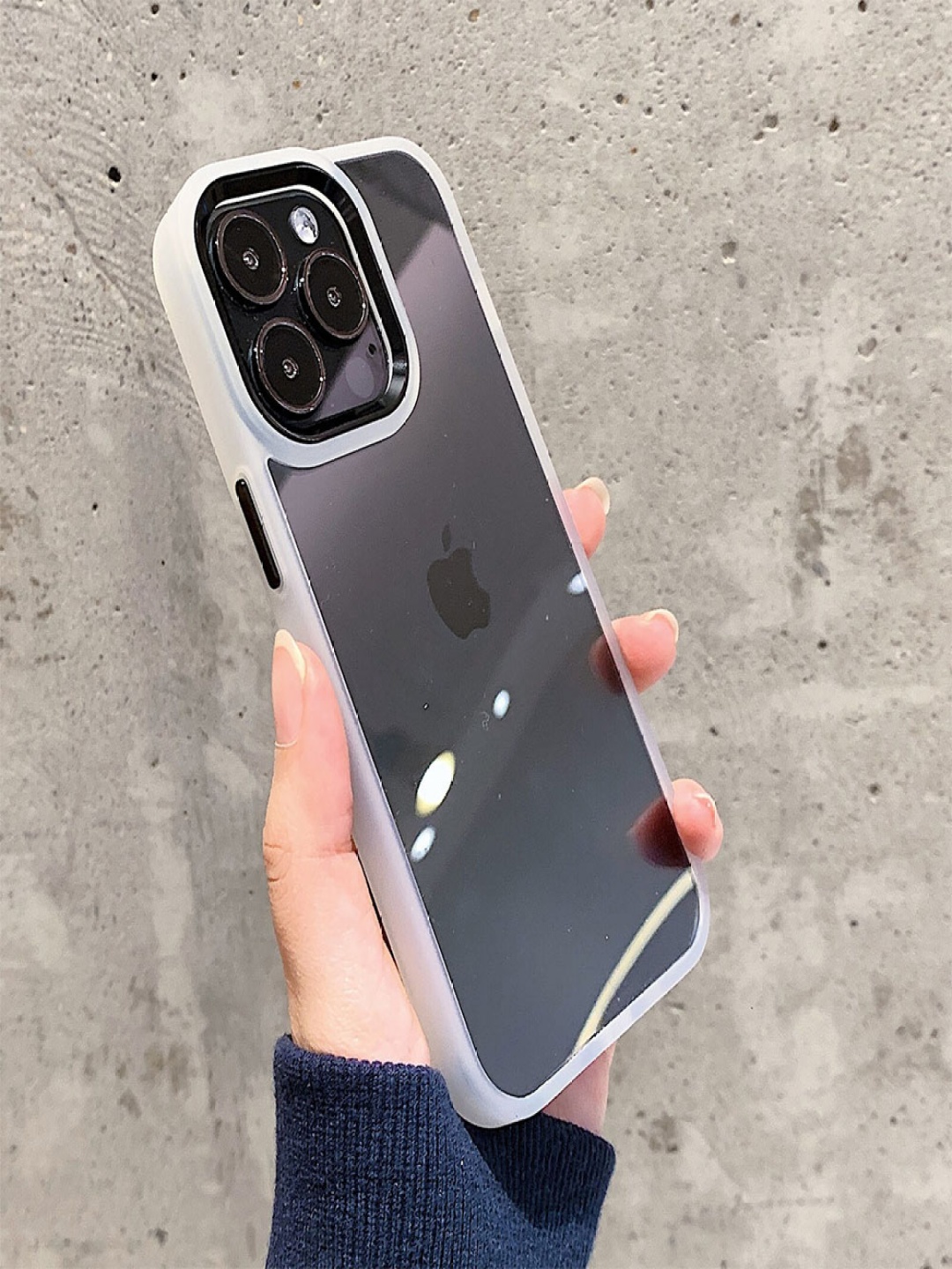 

Luxury Kase Solid Printed iPhone 13 Pro Back Case Mobile Accessories, Black