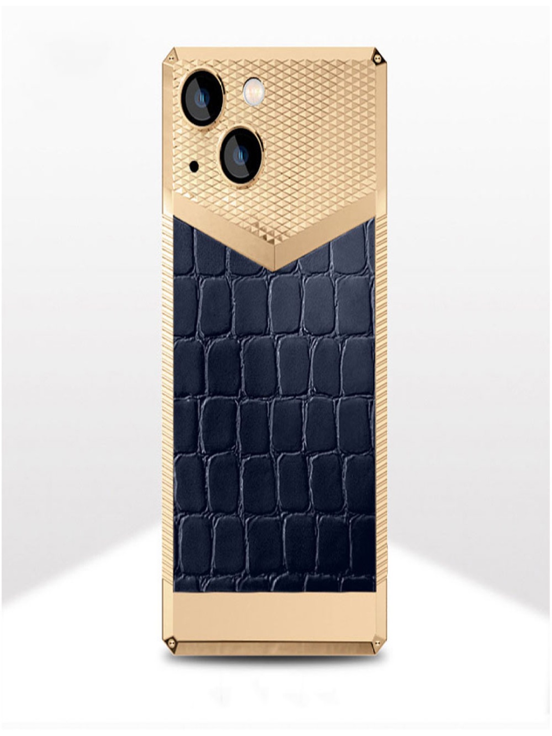 

Luxury Kase Geometric Printed iPhone 14 Back Case Mobile Accessories, Black