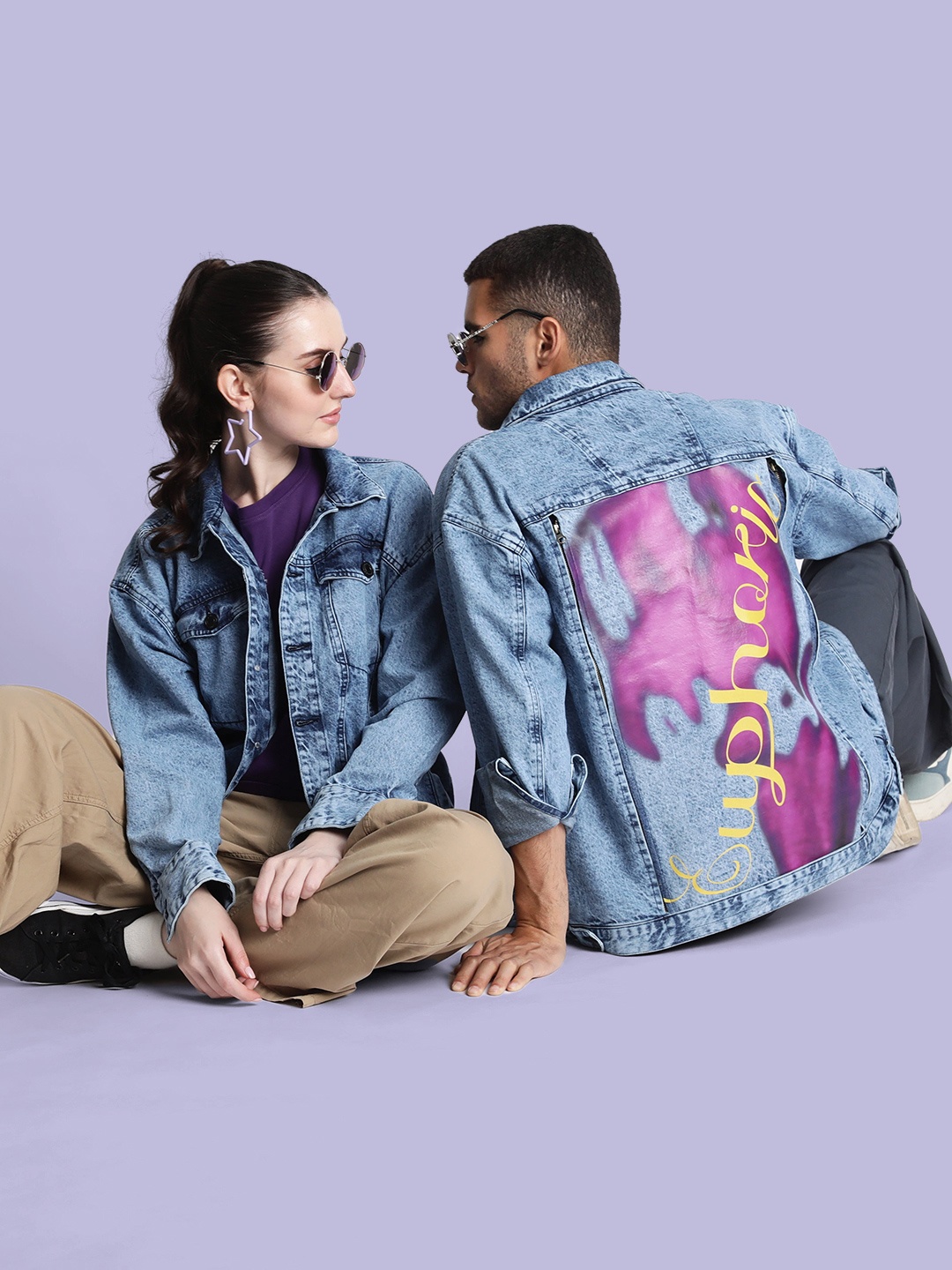 

Bene Kleed Swapable Denim Jacket with 1 additional patch, Blue