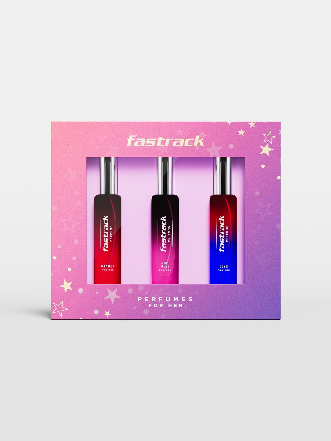

Fastrack Girl Boss, Lush & Wander Women Set Of 3 Long Lasting Eau De Parfume- 20 ml Each, Beige