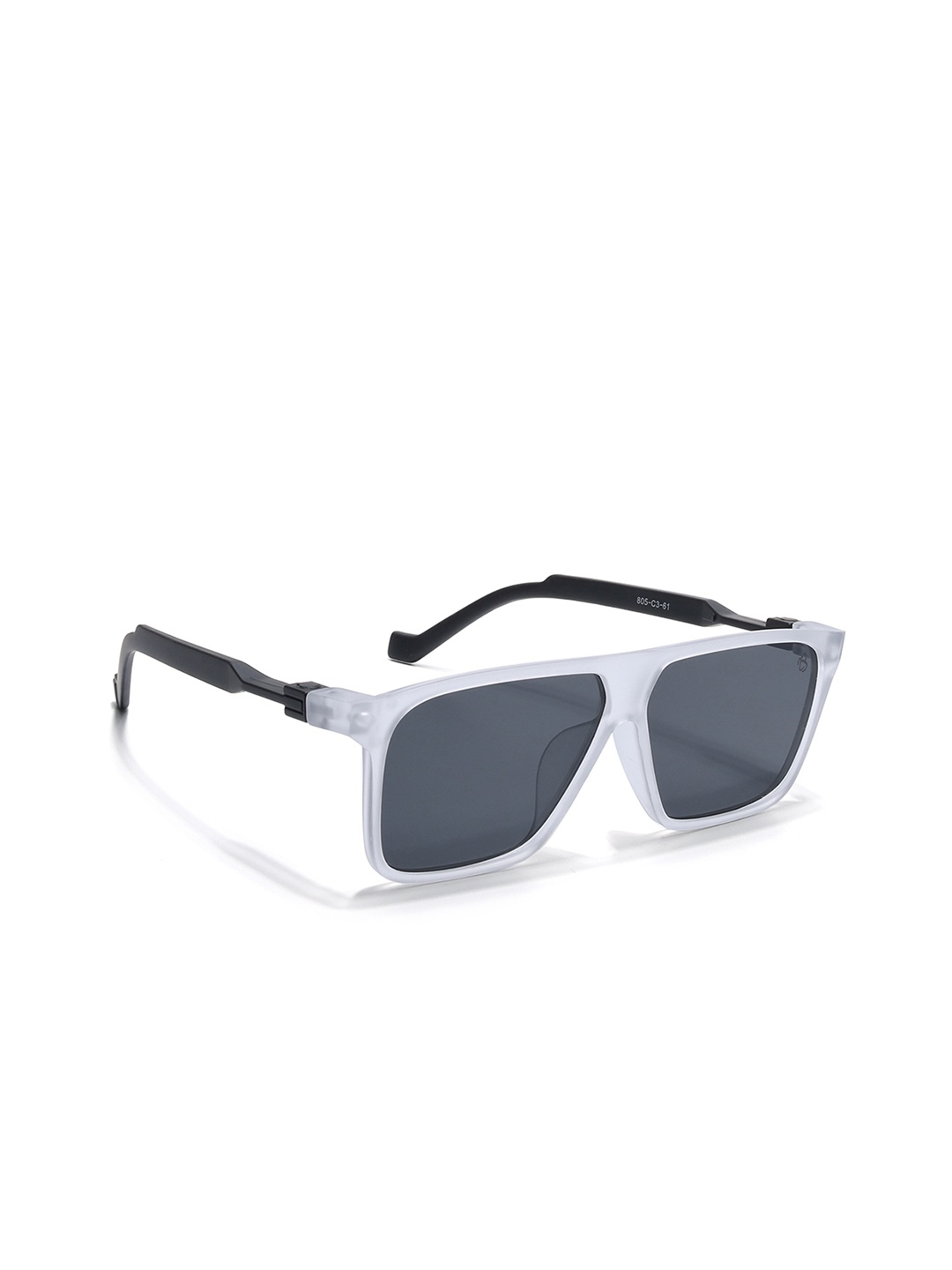 

Eyejack Unisex Square Sunglasses with UV Protected Lens 805CL1028, Grey