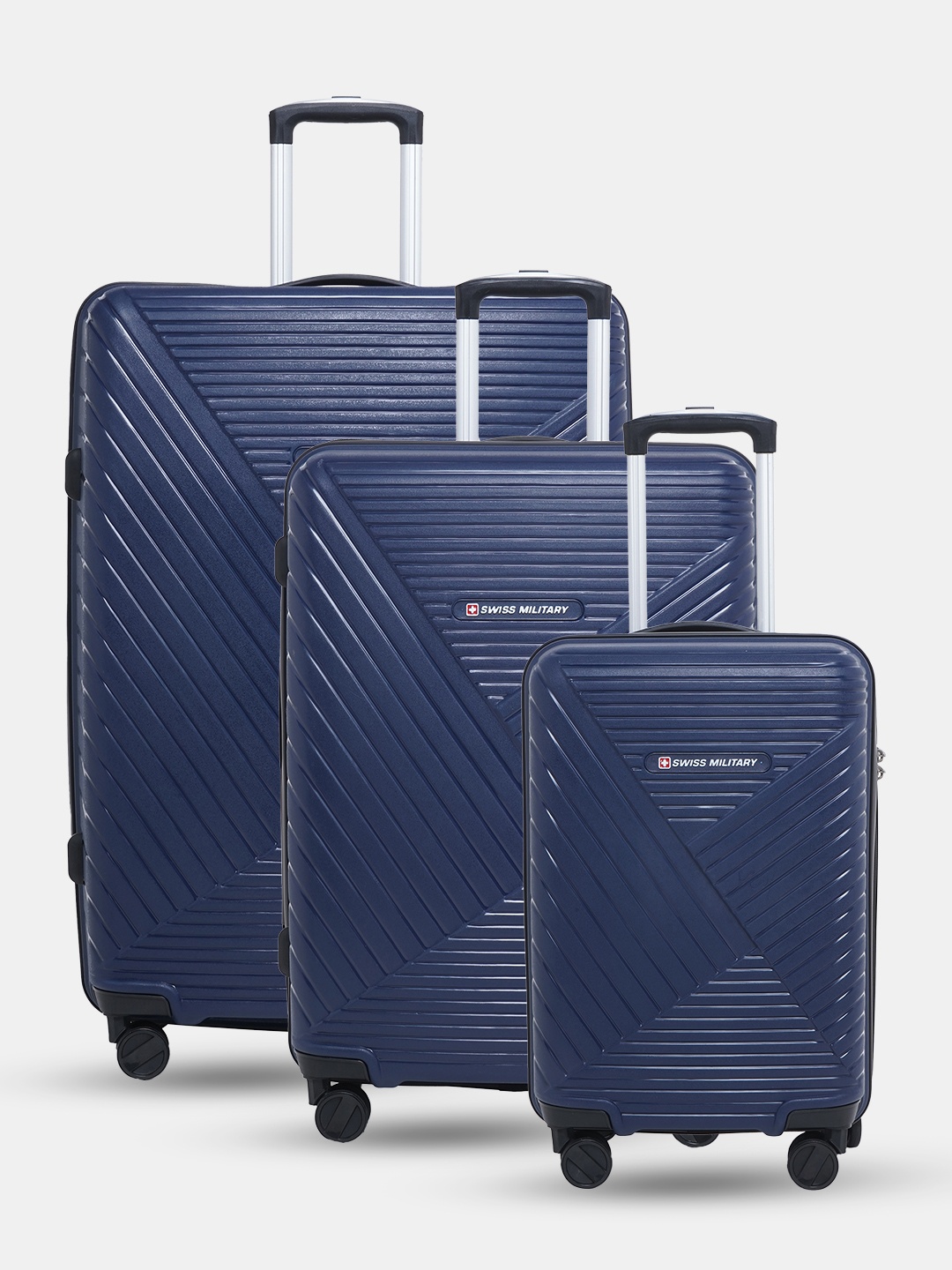 

SWISS MILITARY Unisex Zurich Spinner Hard-Sided Large Trolley Bag, Navy blue