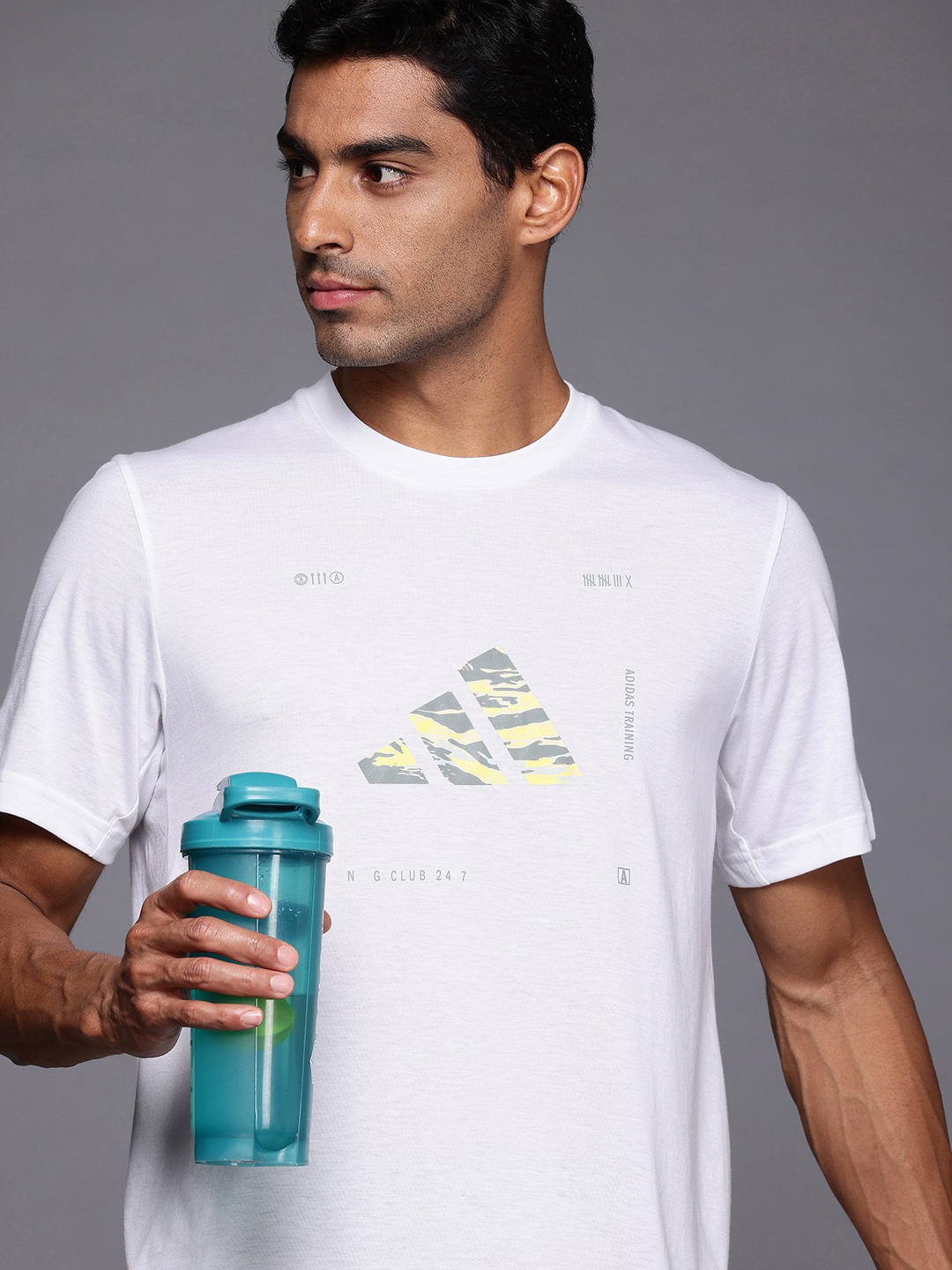 

ADIDAS Box Logo Printed Training T-shirt, White