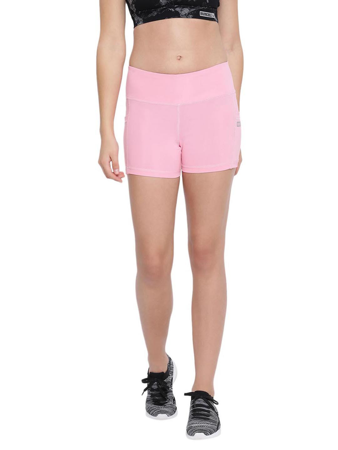 

Invincible Women Skinny Fit High-Rise Training or Gym Sports Shorts, Na
