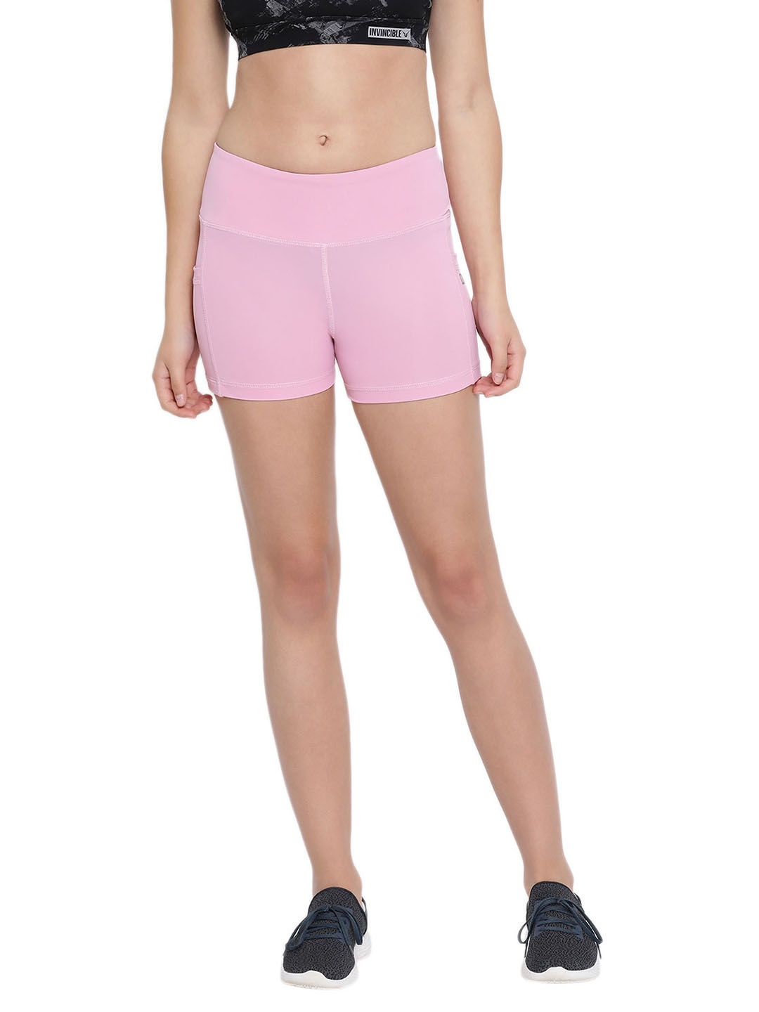 

Invincible Women Shorts With Side Pockets, Pink