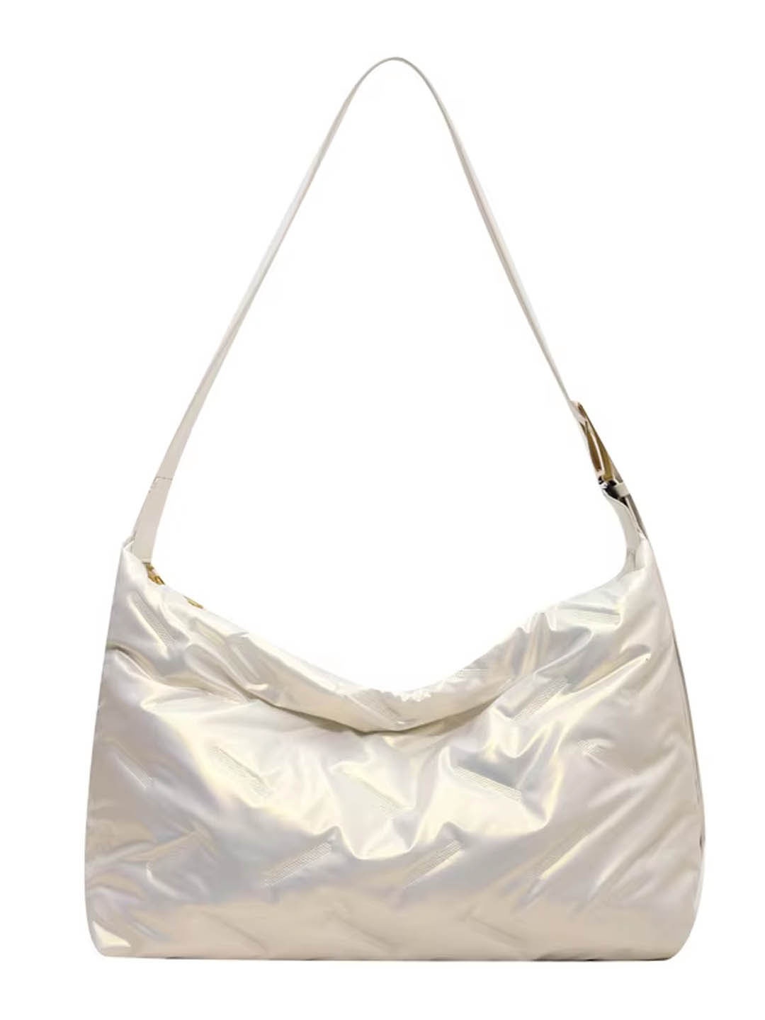 

StyleCast Half Moon Hobo Bag with Cut Work, White