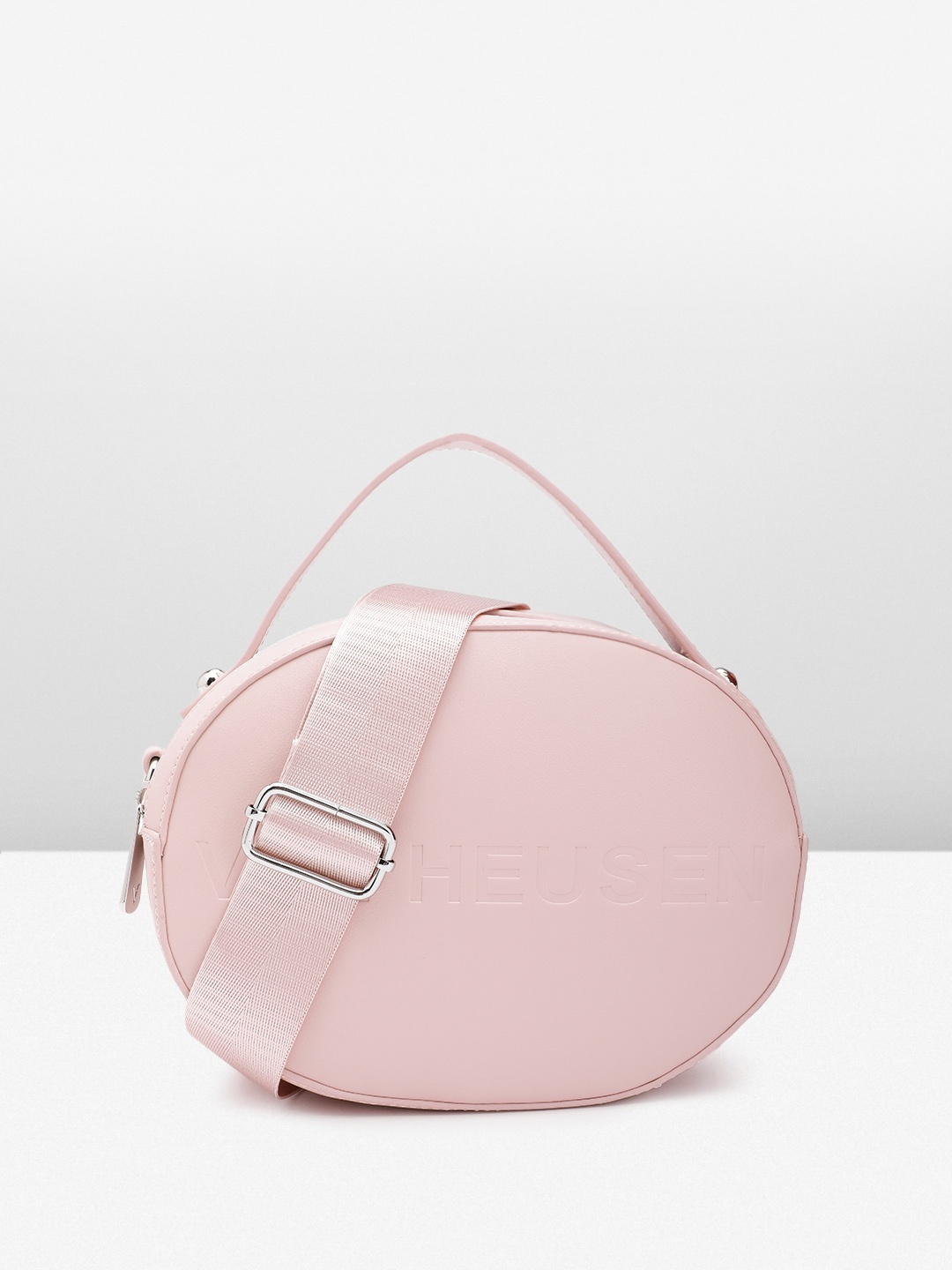 

Van Heusen Brand Name Textured Handheld Bag, Pink