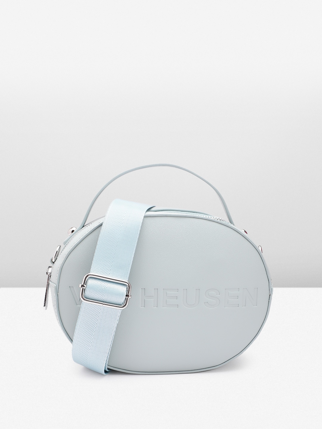 

Van Heusen Structured Handheld Bag with Detachable Sling Strap, Blue