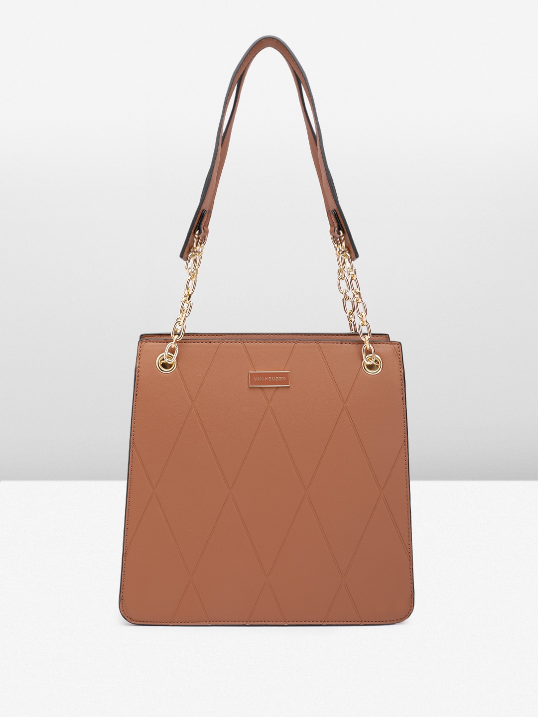 

Van Heusen Geometric Textured Shoulder Bag, Brown