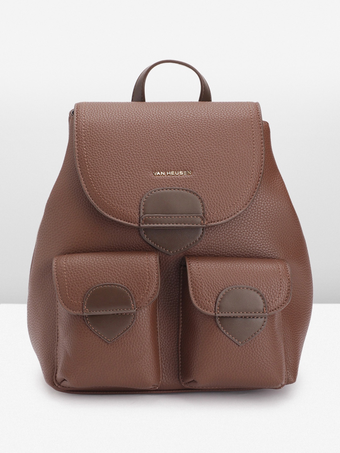 

Van Heusen Women Textured Backpack, Brown