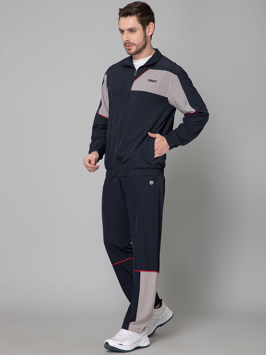 

TURNFIT Men Training Tracksuit, Navy blue