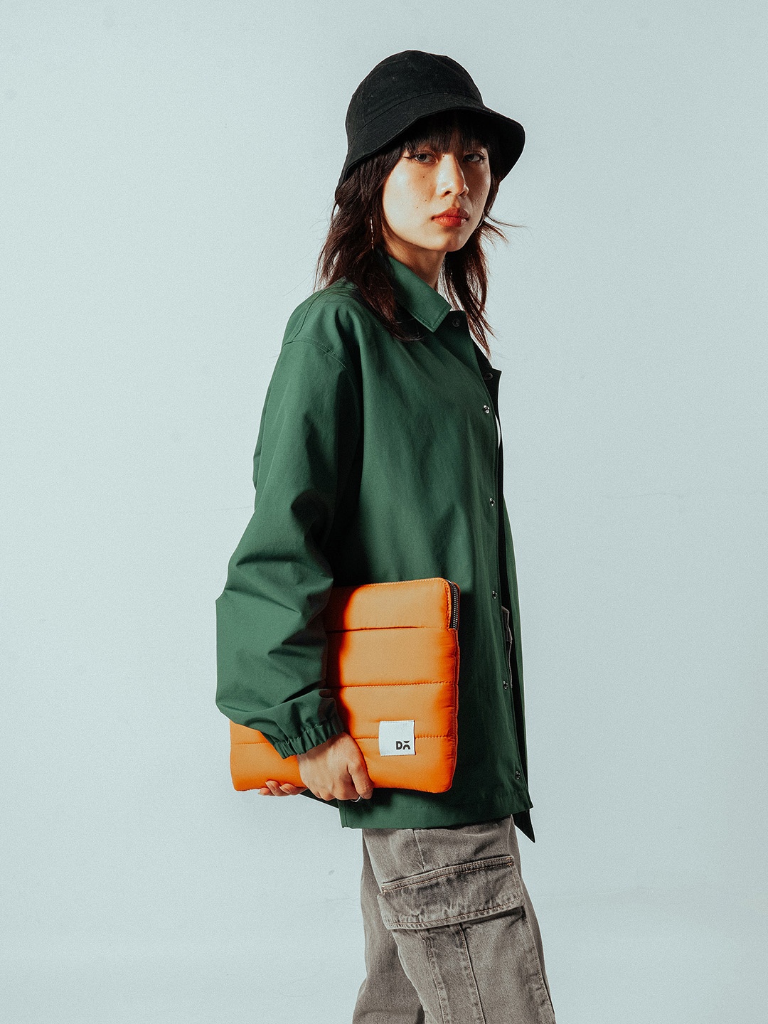 

DailyObjects Unisex Tangerine Stria Laptop Sleeve - Medium, Orange