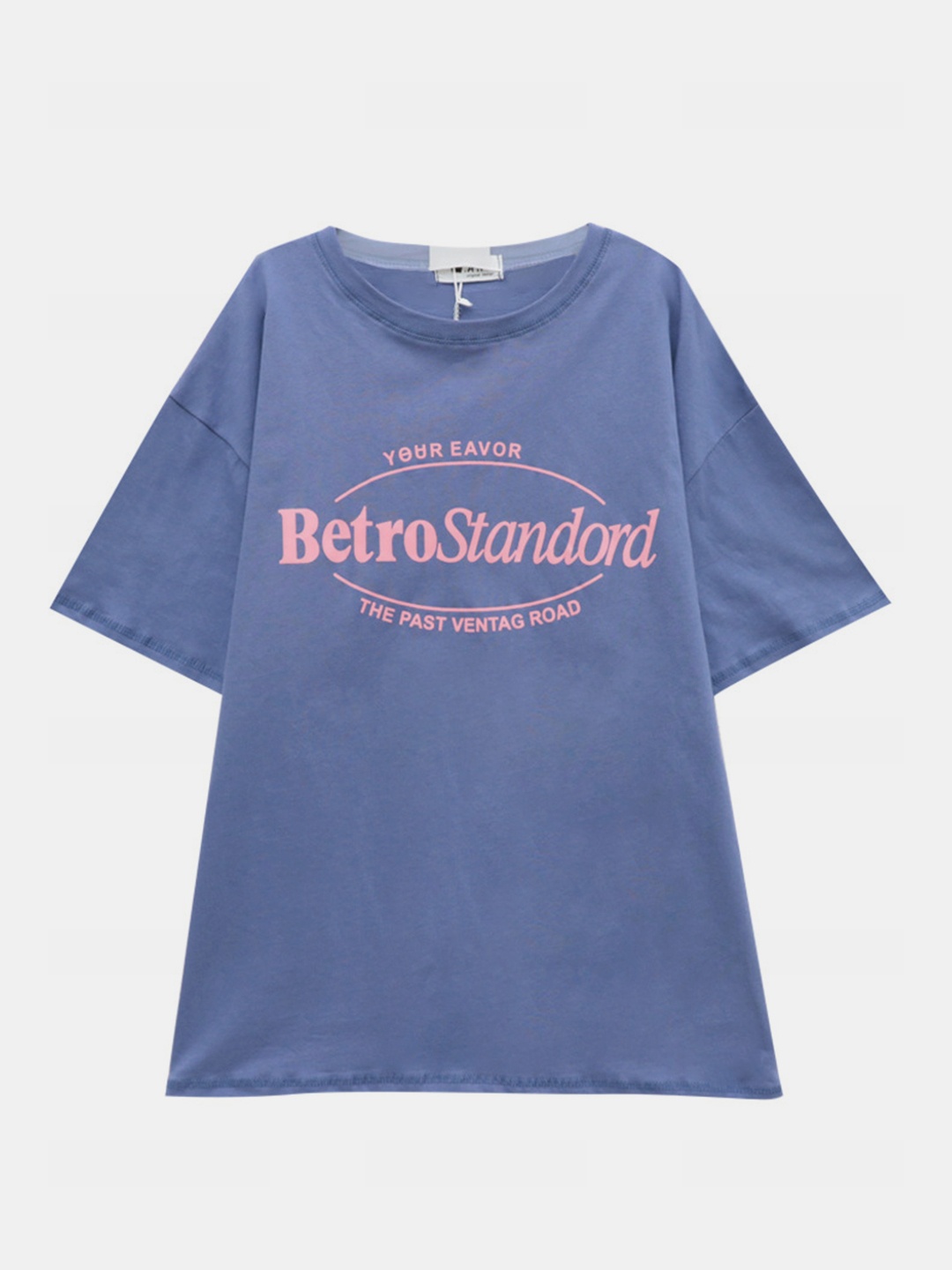 

DressBerry Typography Printed Round Neck T-shirt, Blue