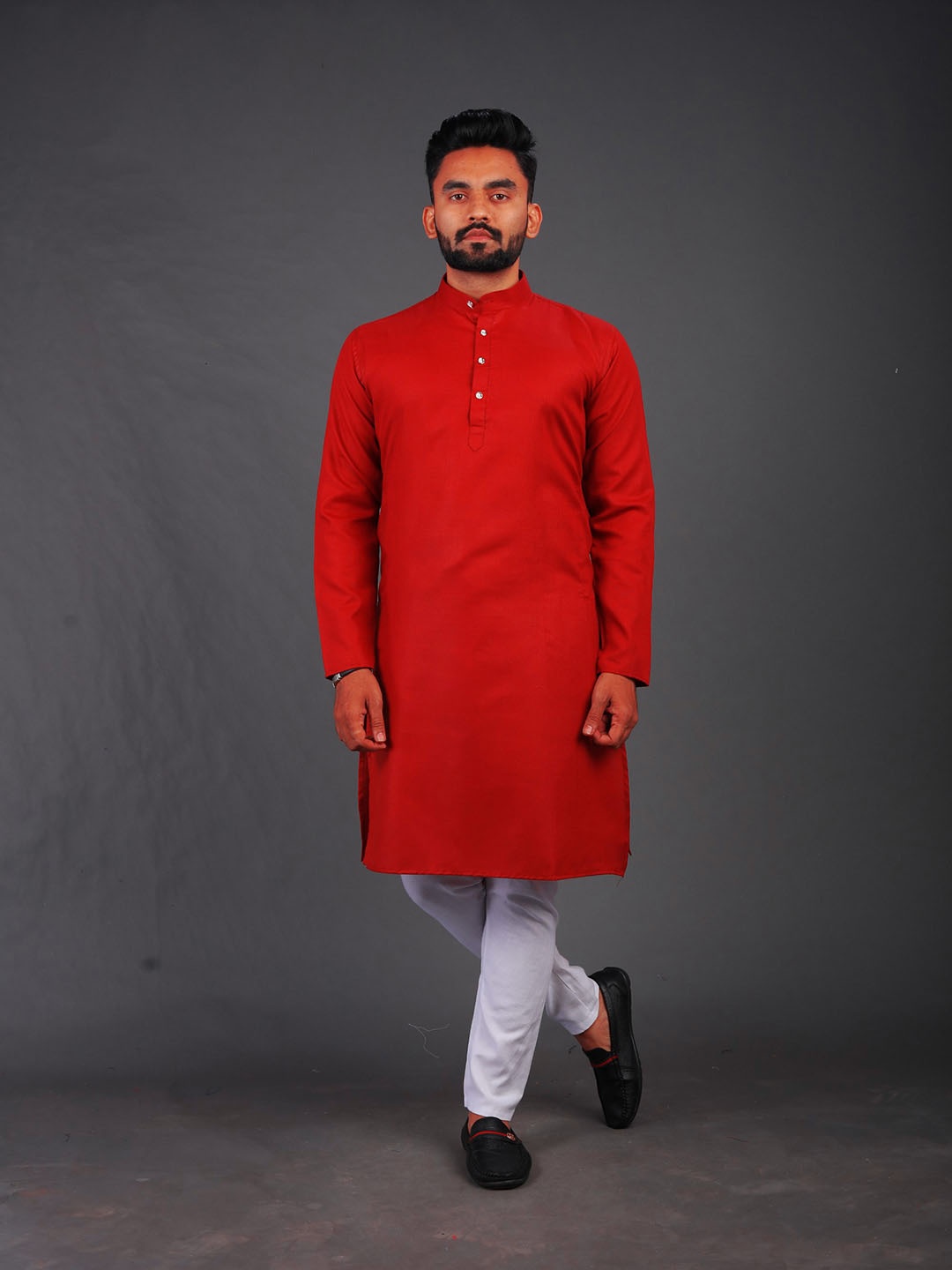 

BAESD Men Kurta, Red