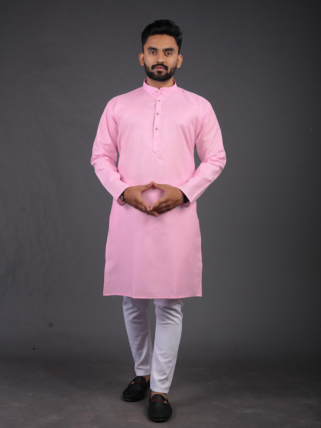 

BAESD Men Kurta, Pink