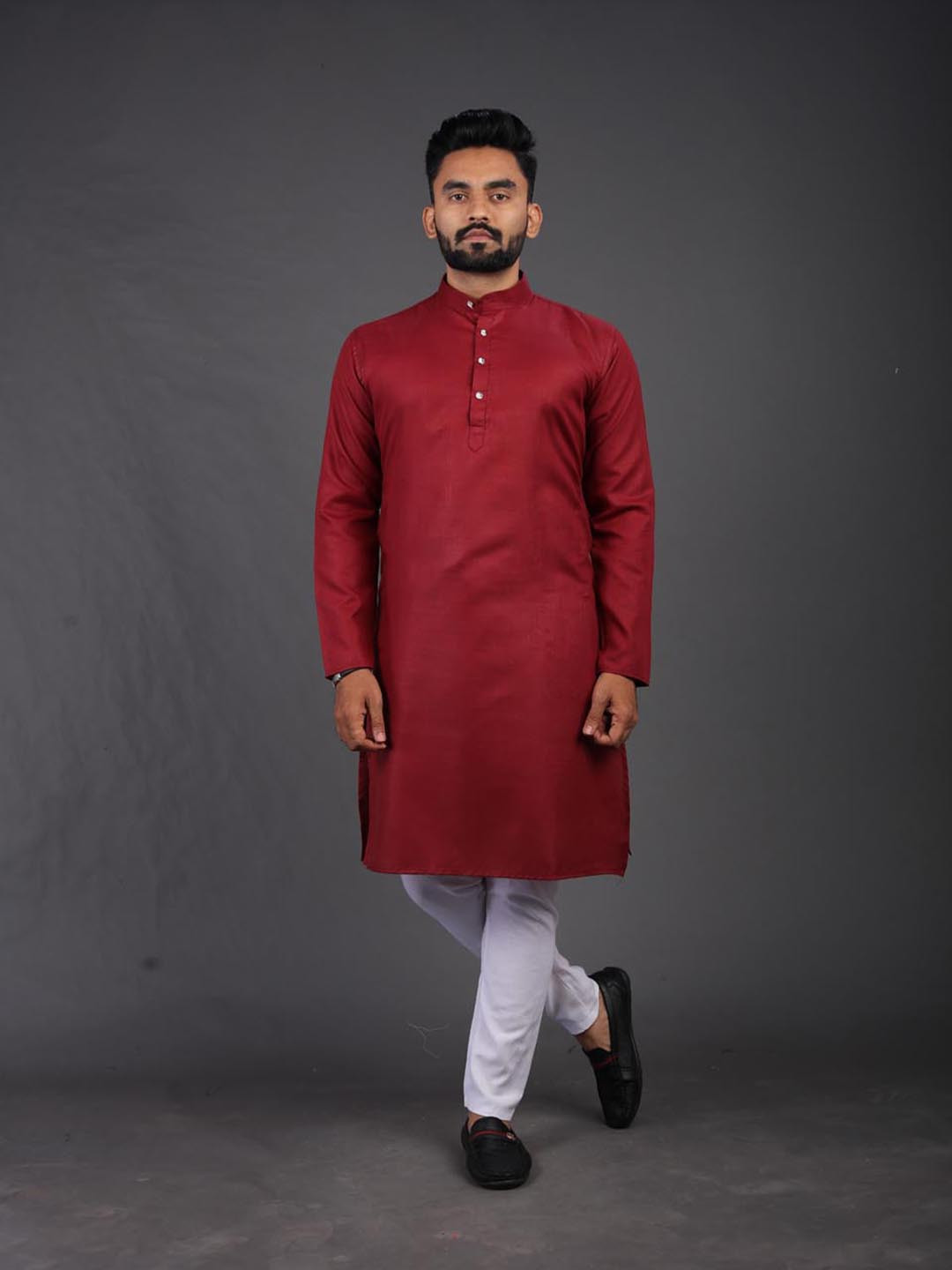 

BAESD Men Kurta, Maroon