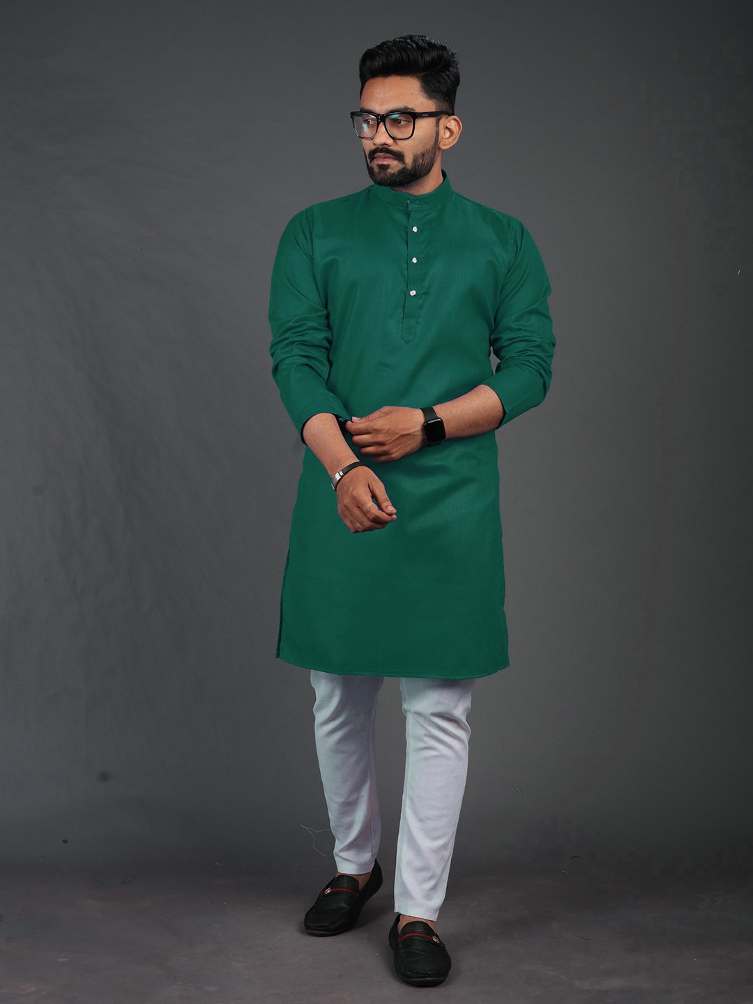 

BAESD Men Kurta, Green