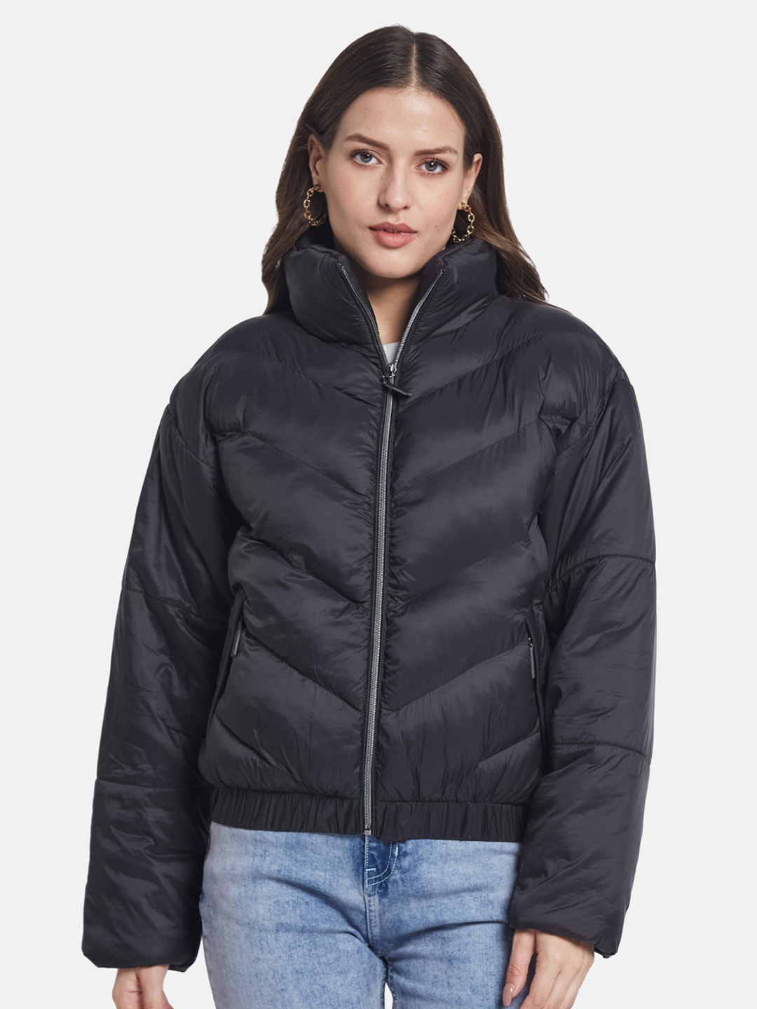 

METTLE Women Puffer Jacket, Black
