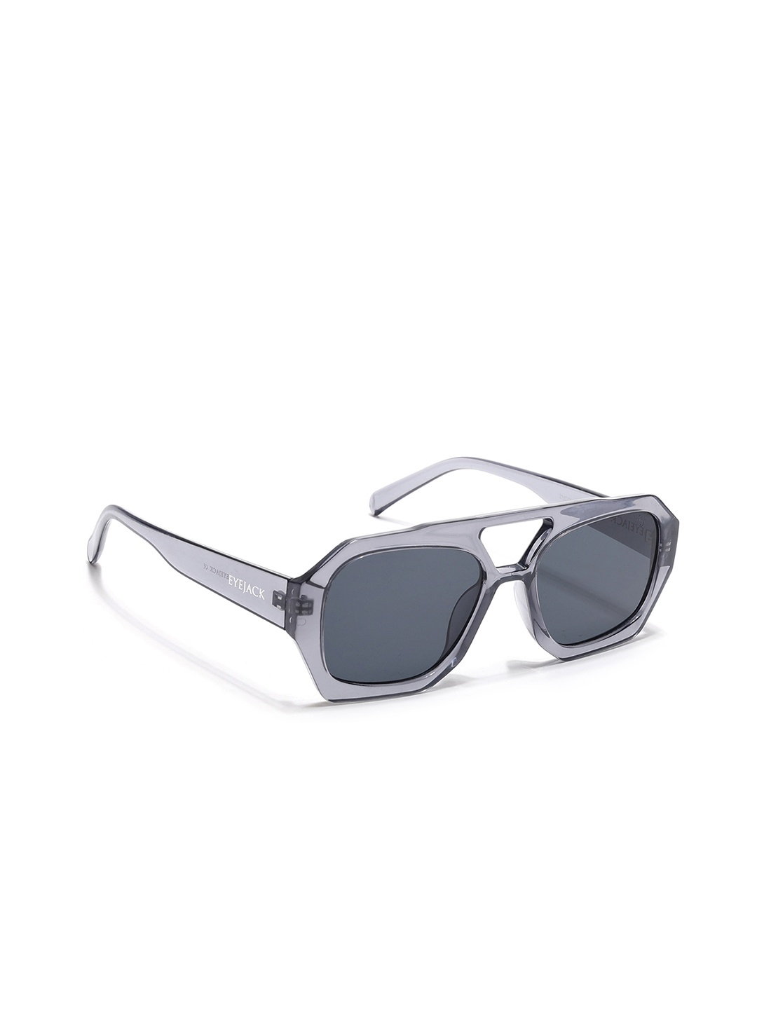 

Eyejack Unisex Wayfarer Sunglasses with UV Protected Lens 3761CL1005, Grey