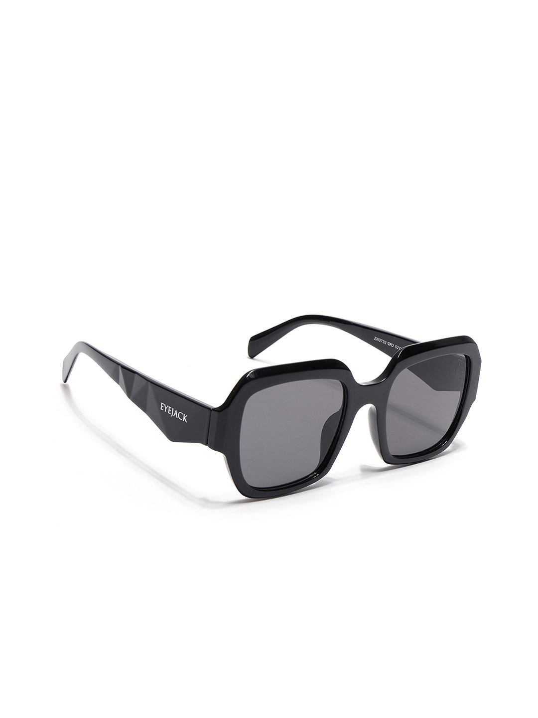 Eyejack Unisex Oversized Sunglasses with UV Protected Lens 3732CL994, Black