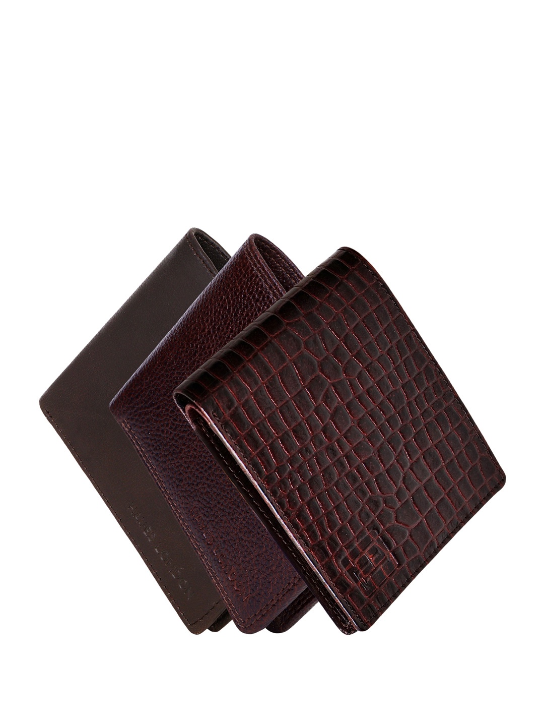

Hayes London Men Wallets Pack of 3 Genuine Leather with RFID Blocking Combo, Brown