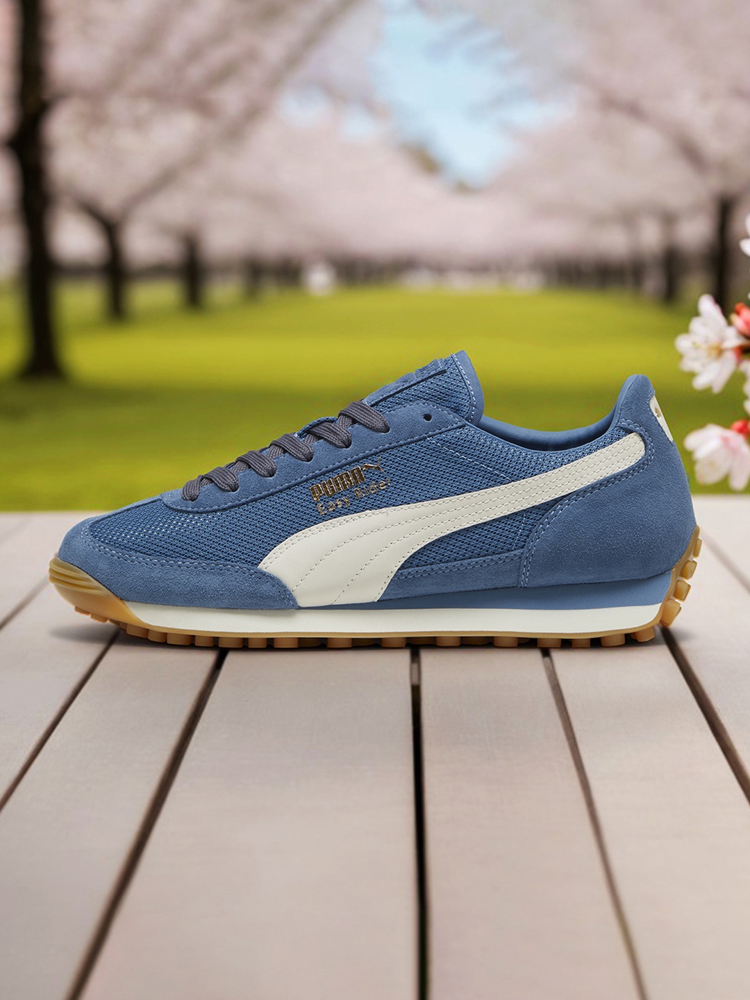 

Puma Easy Rider Unisex Round Toe Lace-Ups Sneakers, Blue